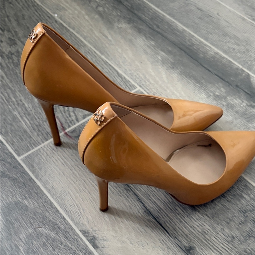 Coach Tan Patent Leather Heels